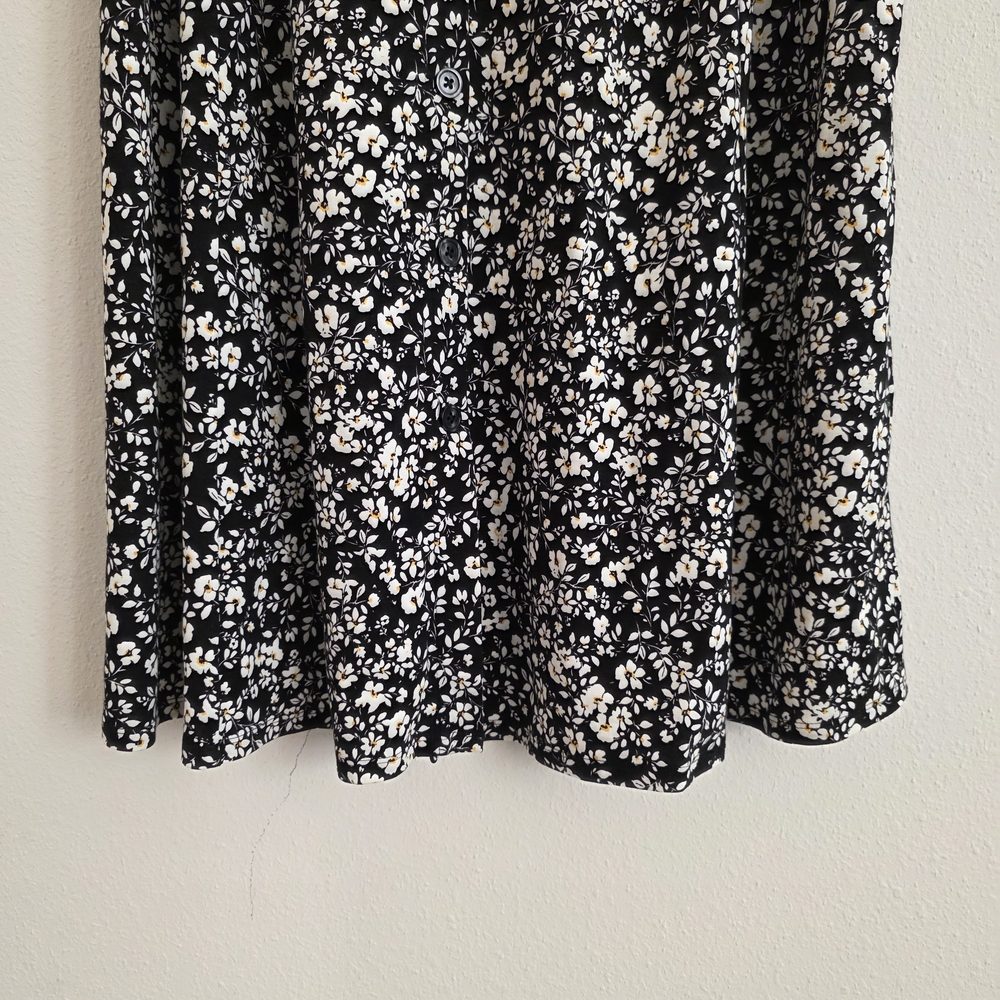 J. Jill Black & White Floral Midi Dress - Picture 6 of 8